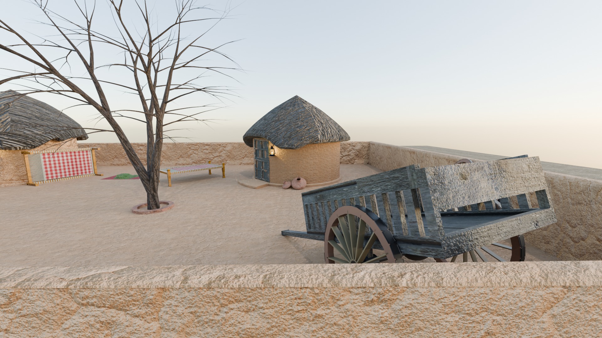 Sindhi Village Pack Low-poly 3D model_3