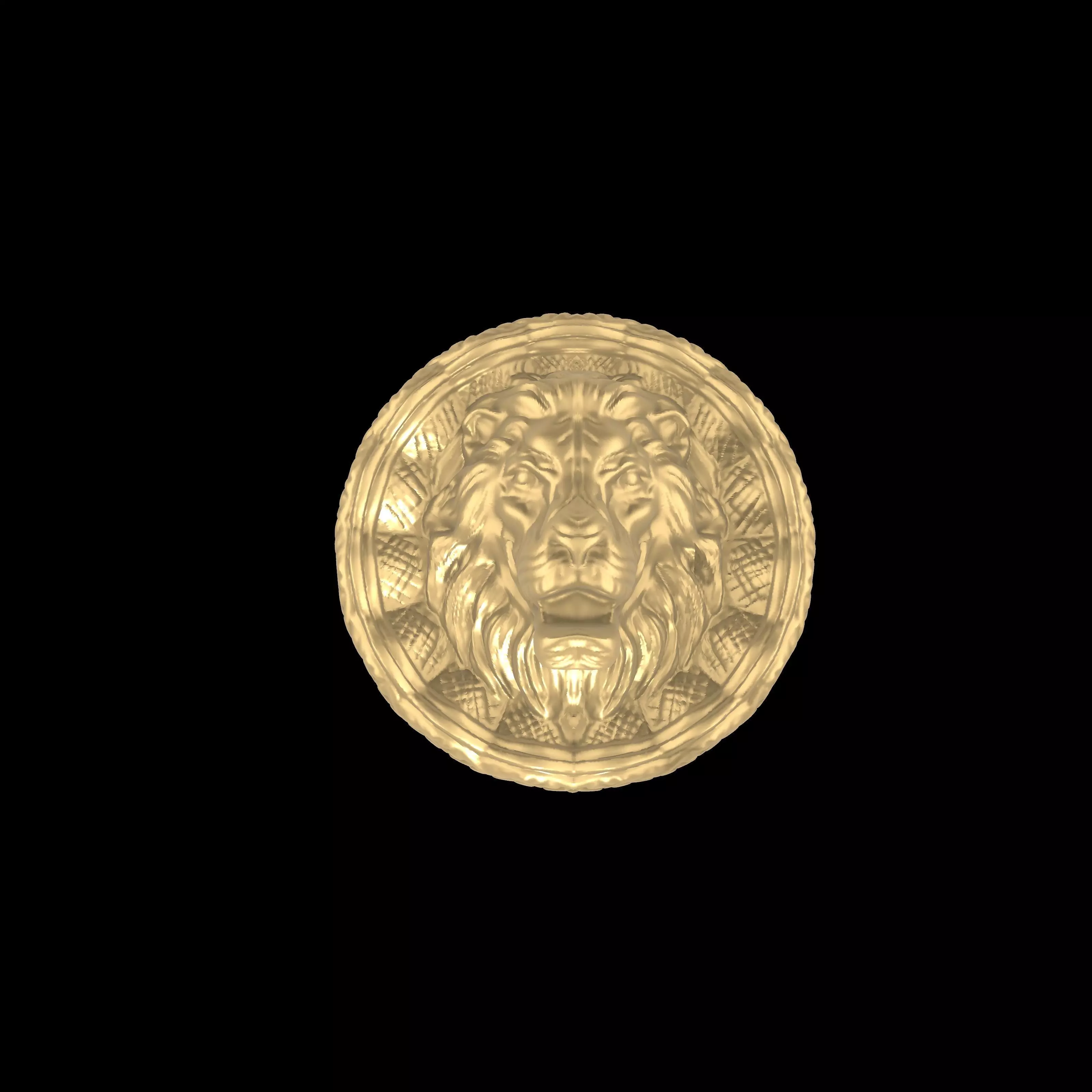 Designer Fierce Lion 3d Model pendant 3D print model_0