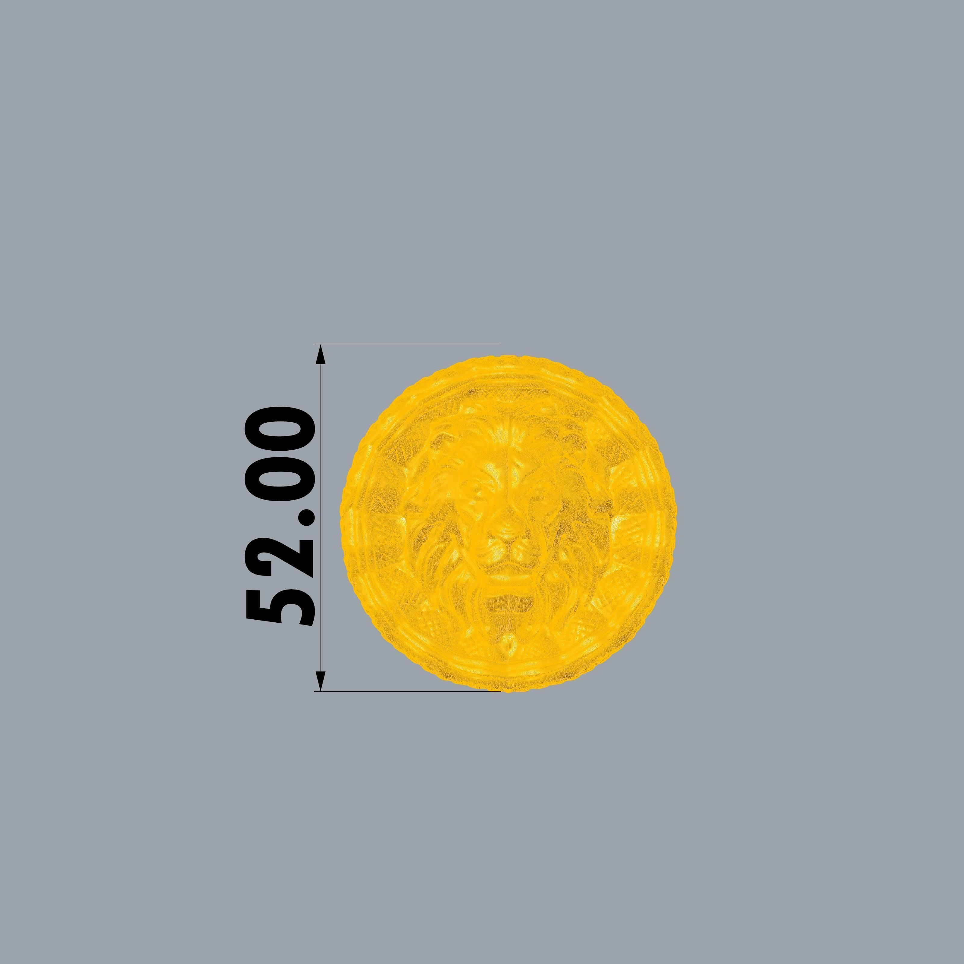 Designer Fierce Lion 3d Model pendant 3D print model_17