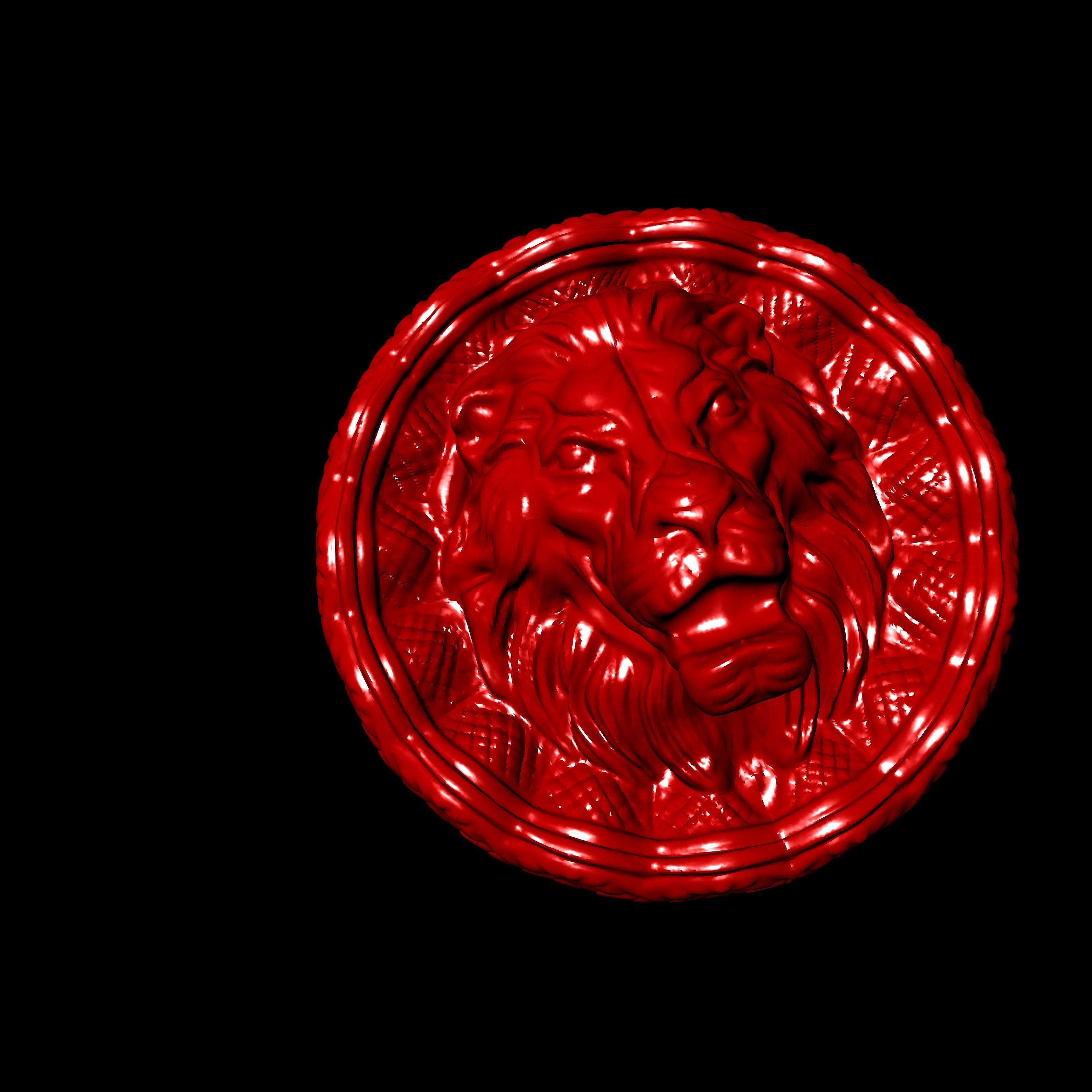 Designer Fierce Lion 3d Model pendant 3D print model_10