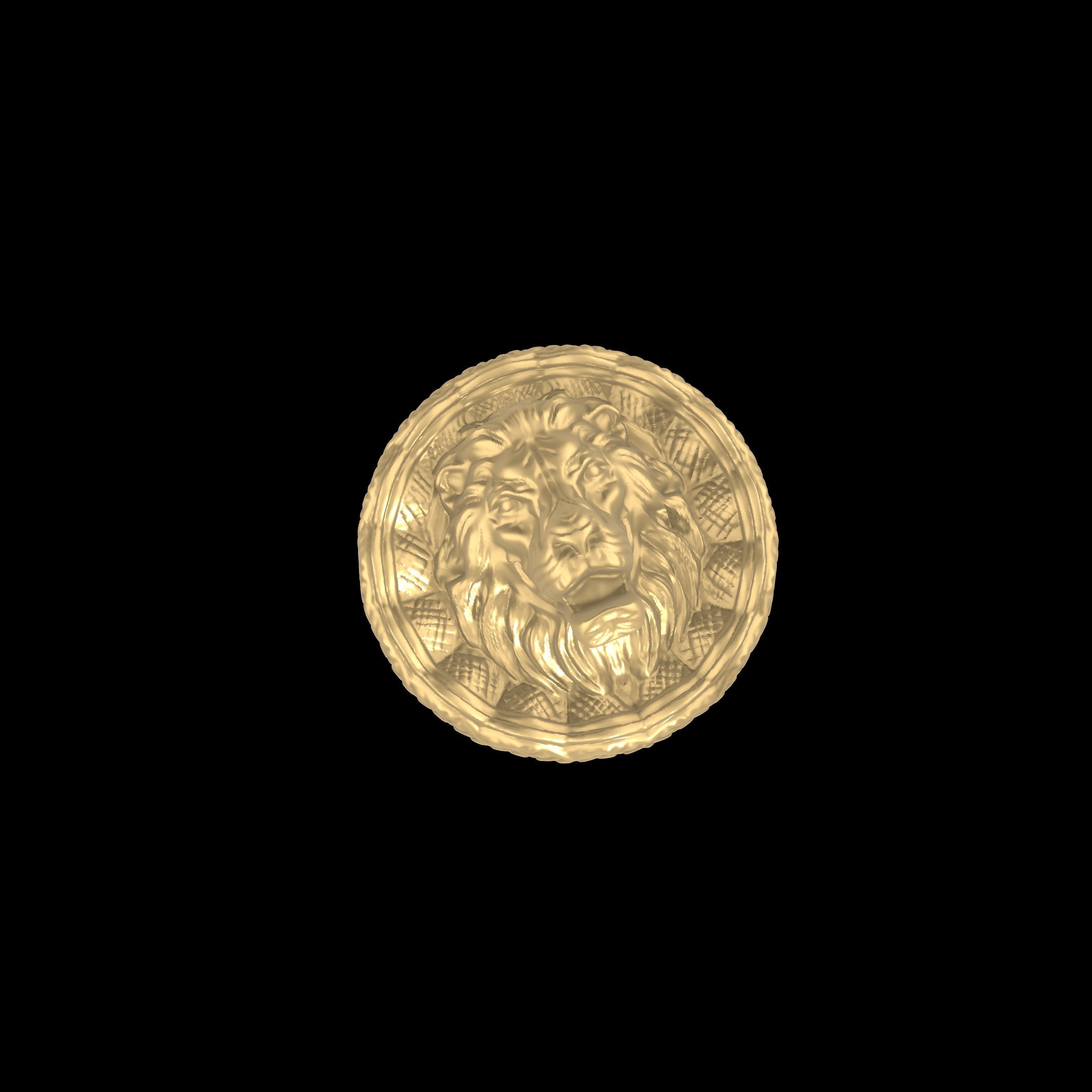 Designer Fierce Lion 3d Model pendant 3D print model_1