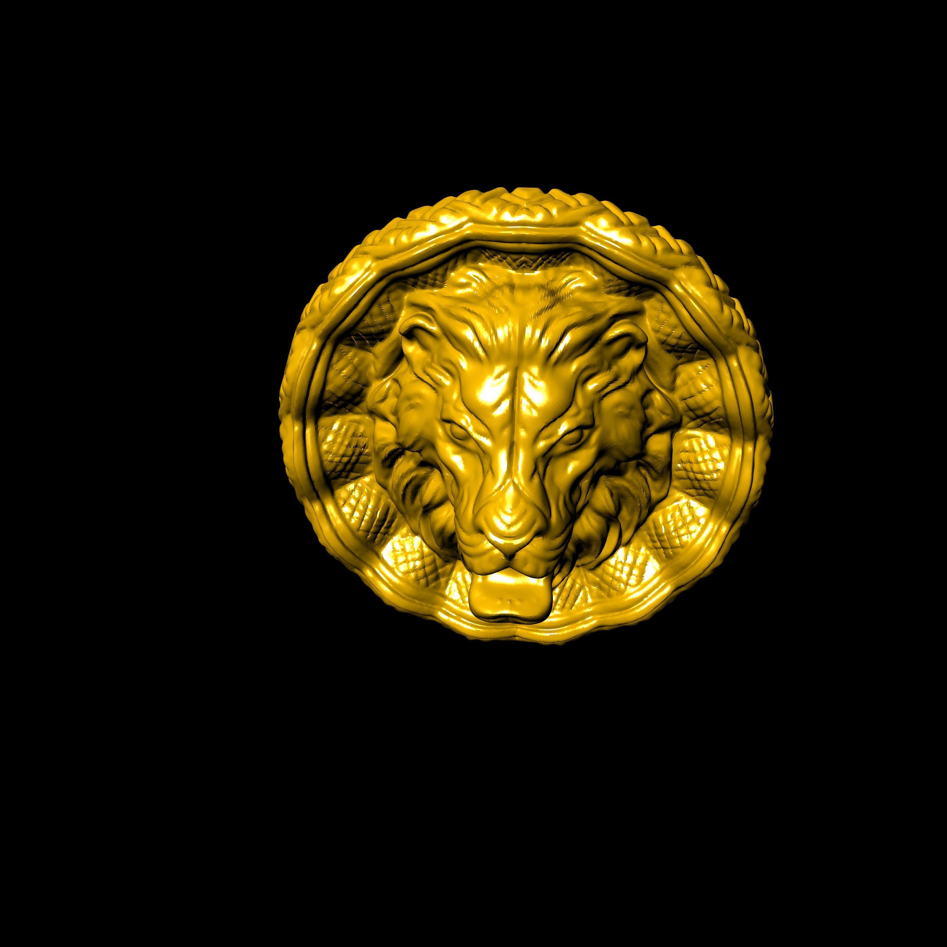 Designer Fierce Lion 3d Model pendant 3D print model_16