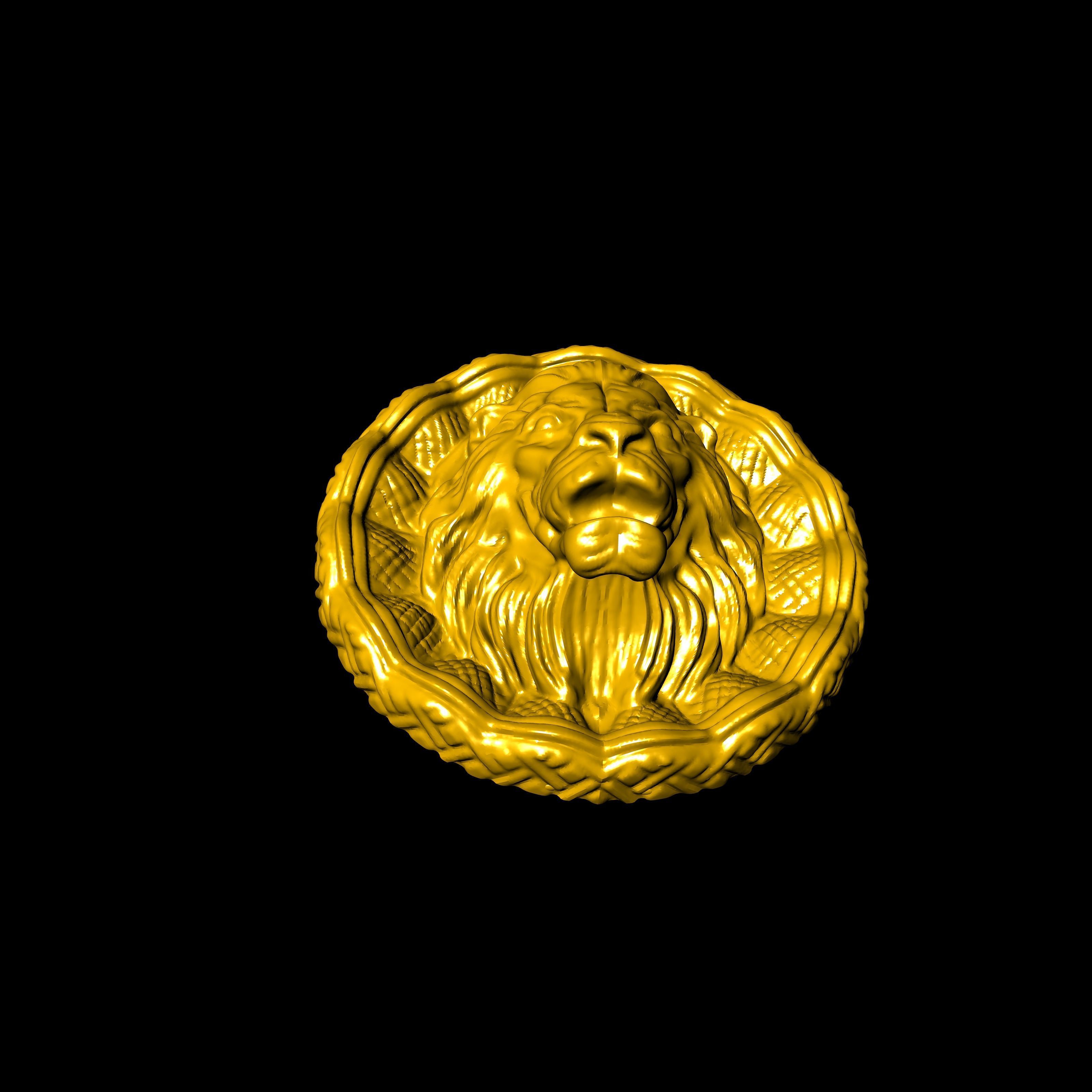 Designer Fierce Lion 3d Model pendant 3D print model_14