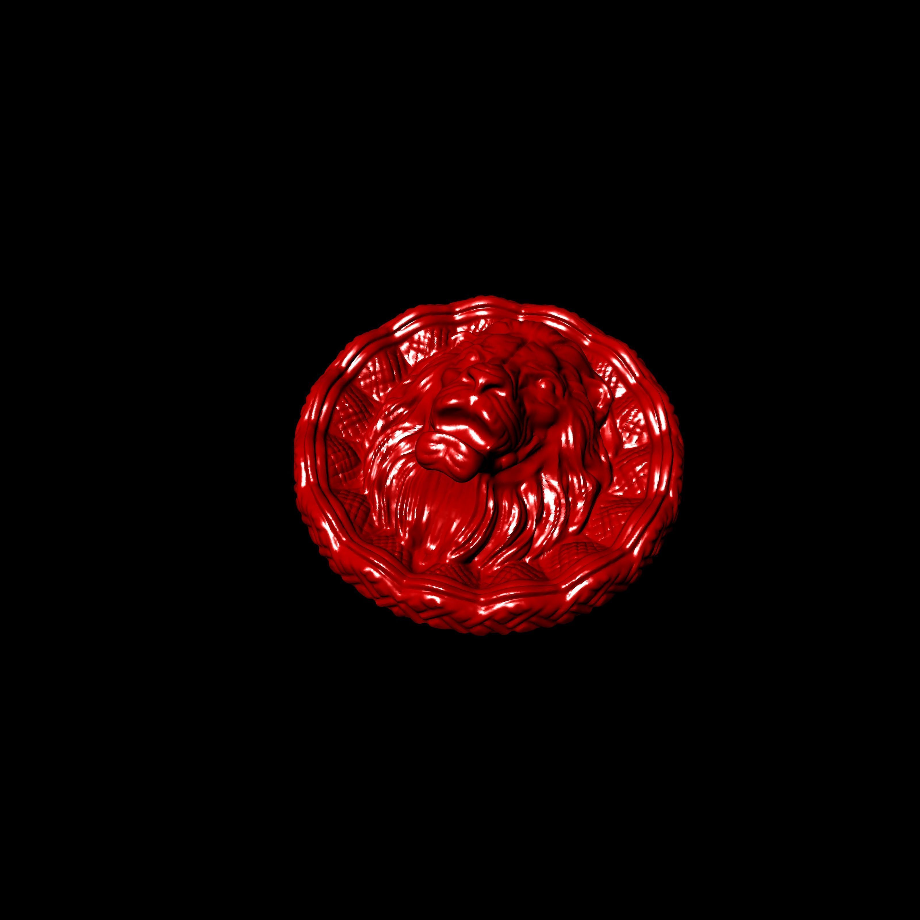 Designer Fierce Lion 3d Model pendant 3D print model_9