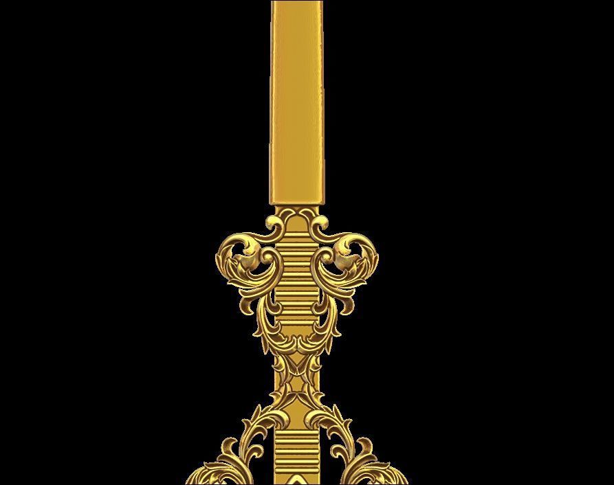 Designer Ornament Spoon 3d Model 3D print model_2