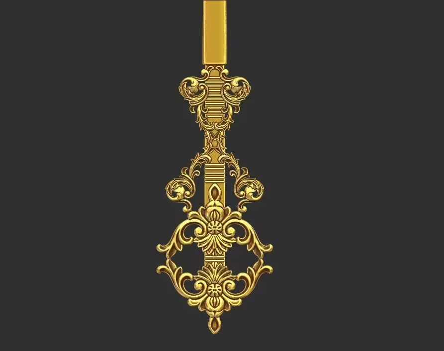 Designer Ornament Spoon 3d Model 3D print model_0