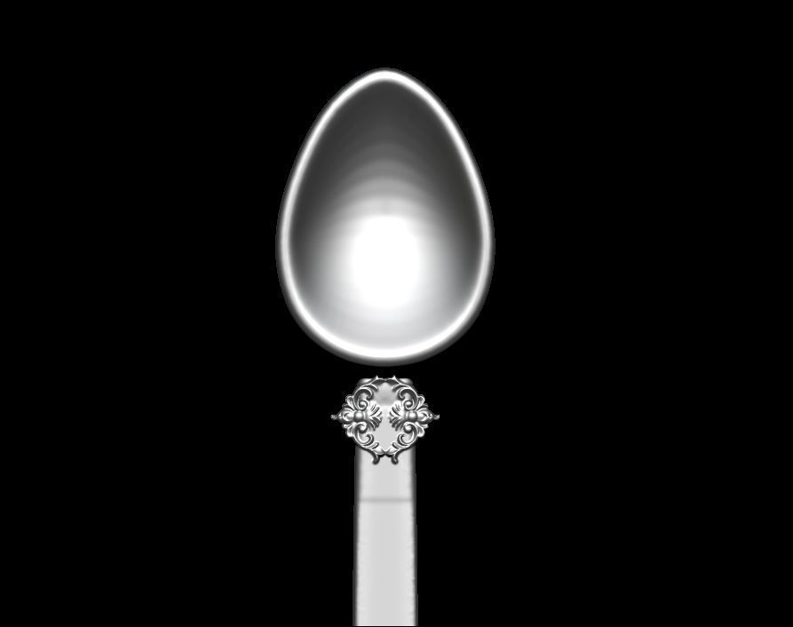Designer Ornament Spoon 3d Model 3D print model_8