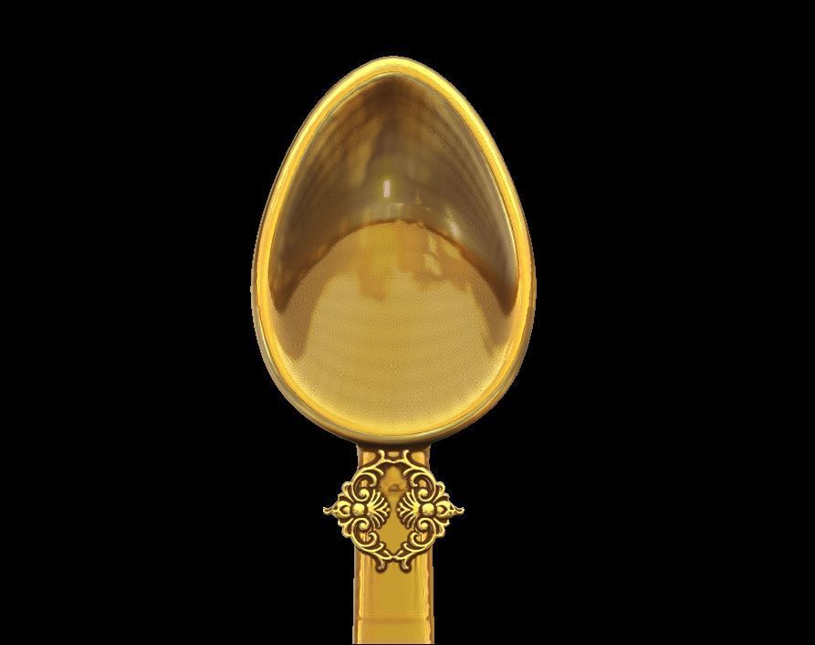 Designer Ornament Spoon 3d Model 3D print model_4