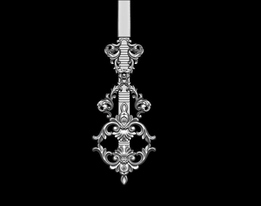 Designer Ornament Spoon 3d Model 3D print model_5