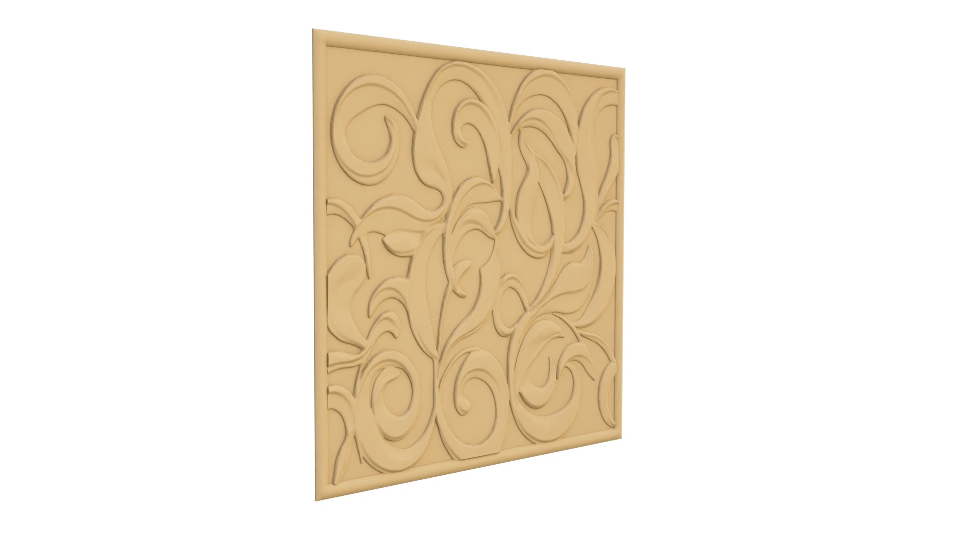 modern panel wall decor set wall relief mural CNC 128 3D model_10
