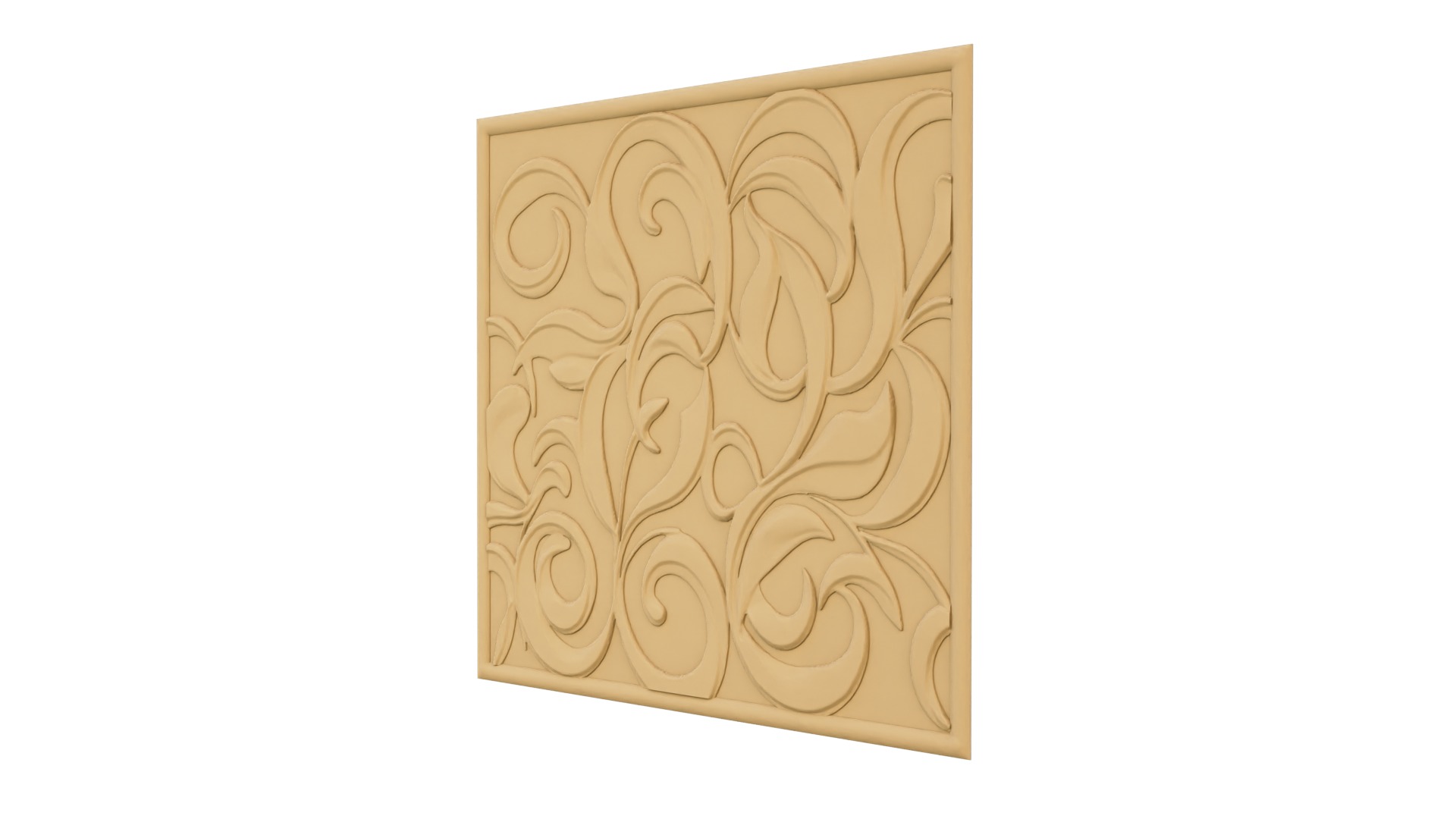 modern panel wall decor set wall relief mural CNC 128 3D model_7