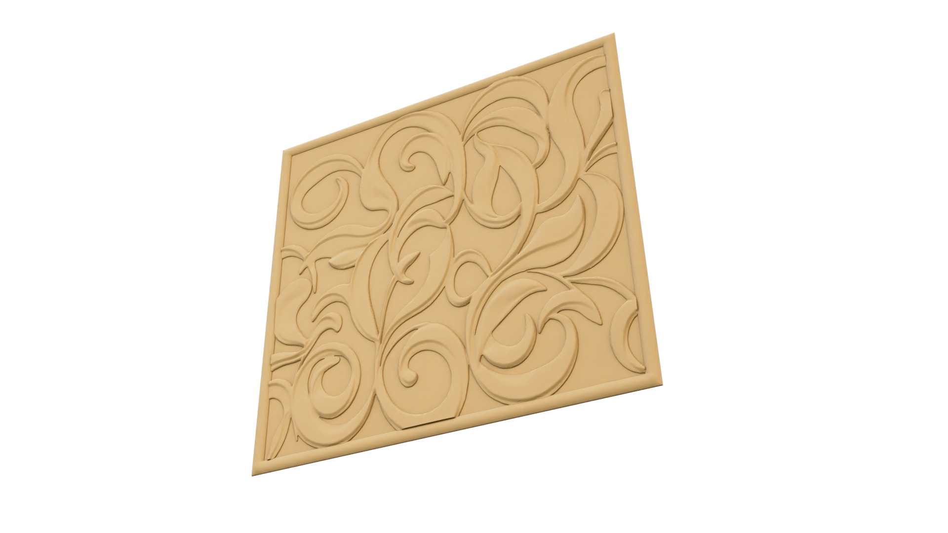 modern panel wall decor set wall relief mural CNC 128 3D model_11