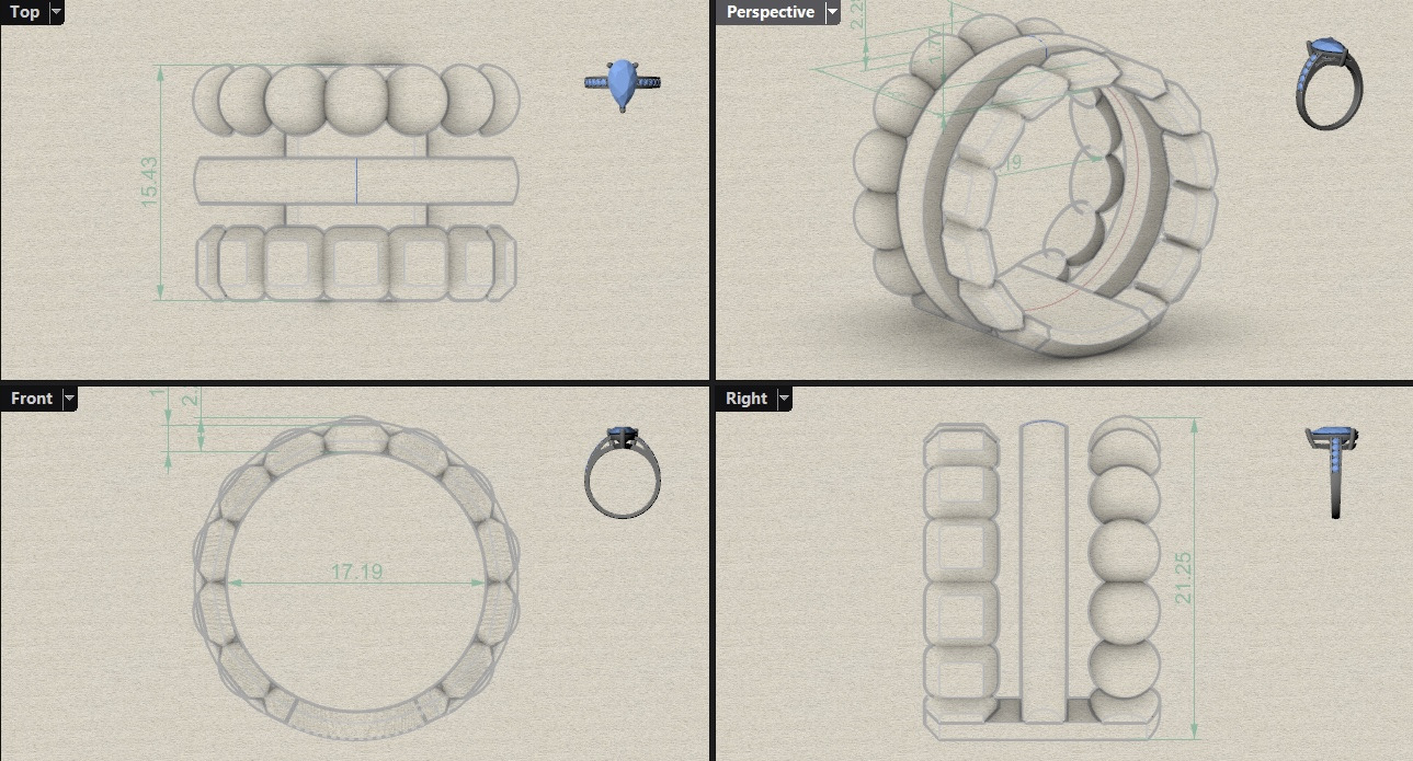 bead and cube ring N03 Free 3D print model_9