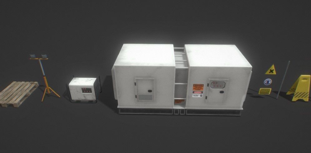 Factory Props 1 Low-poly 3D model_4