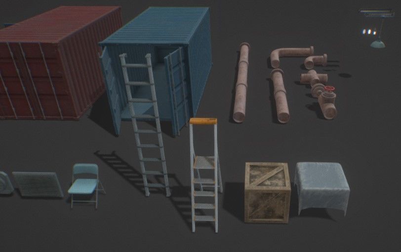 Factory Props 1 Low-poly 3D model_3
