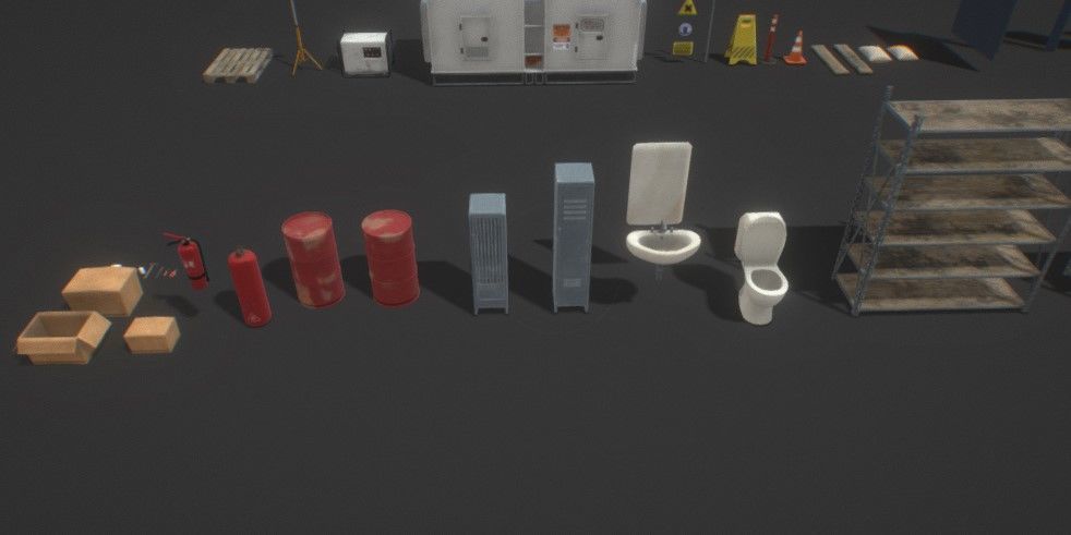 Factory Props 1 Low-poly 3D model_1