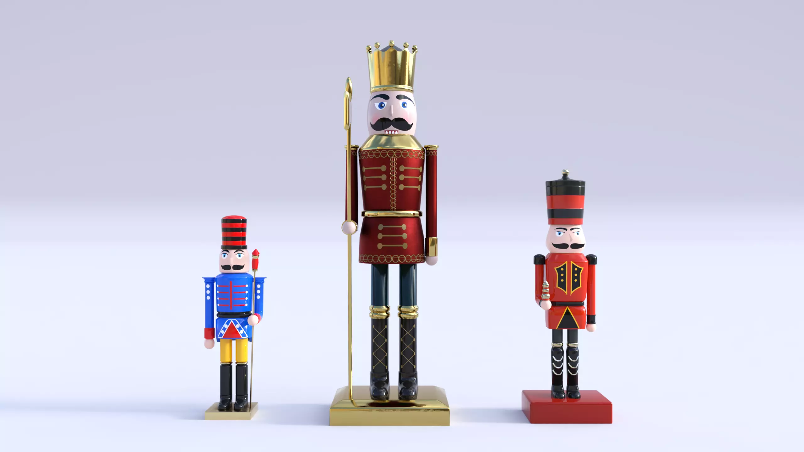 Nutcracker Christmas Pack Low-poly 3D model_0