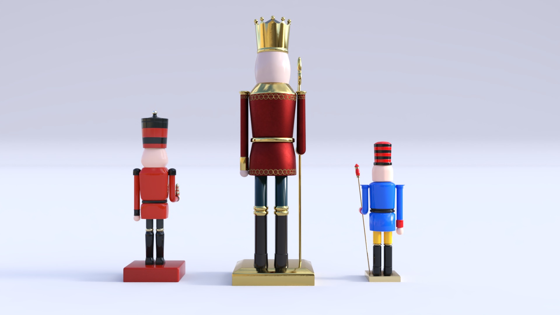 Nutcracker Christmas Pack Low-poly 3D model_2