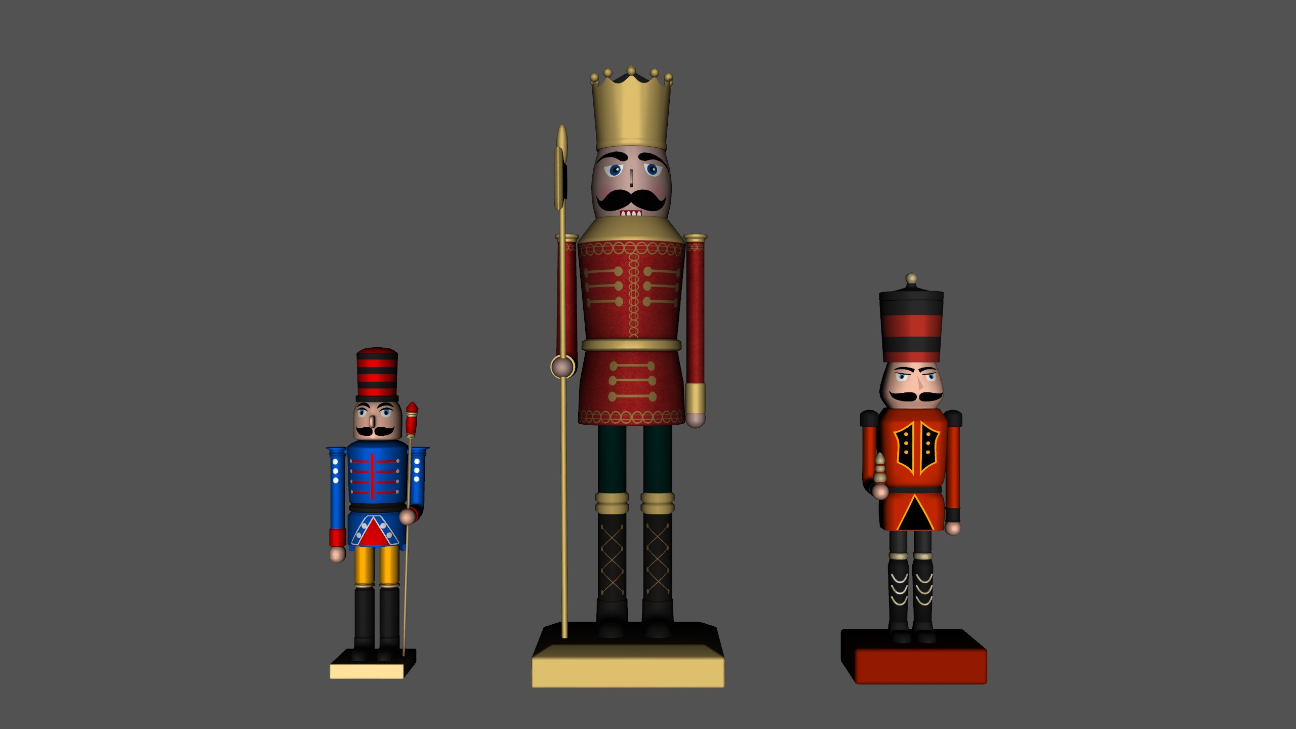 Nutcracker Christmas Pack Low-poly 3D model_12