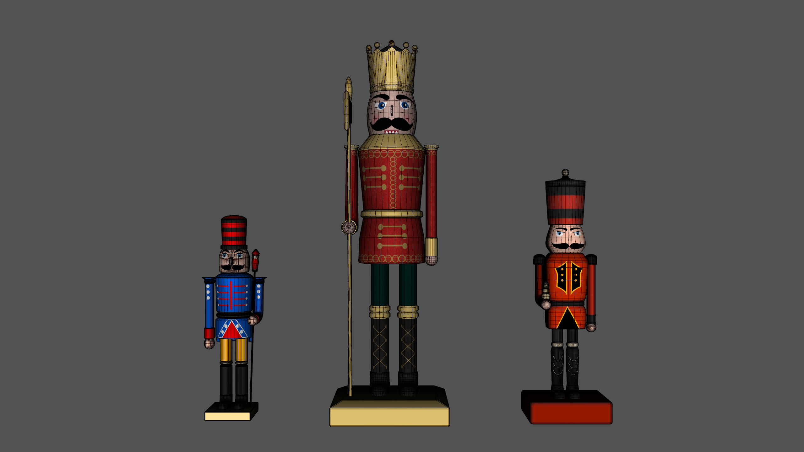 Nutcracker Christmas Pack Low-poly 3D model_11