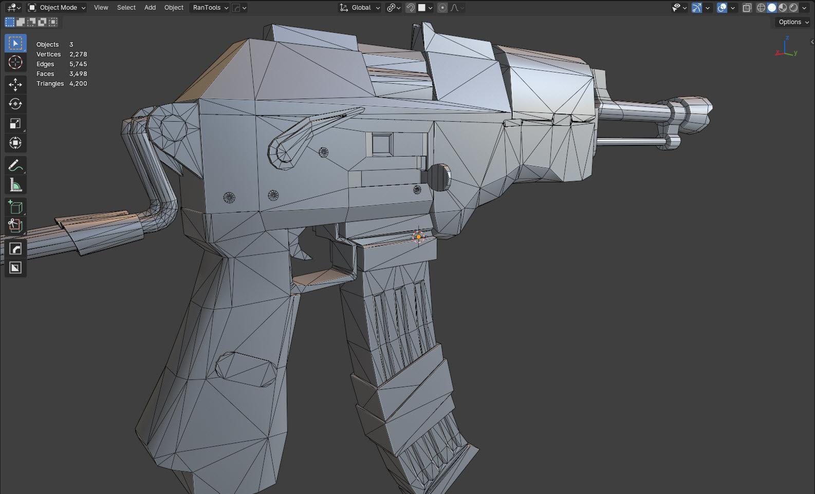 AK 47 Kalashnikov Stylized Gun Game Ready Low-poly 3D model_16