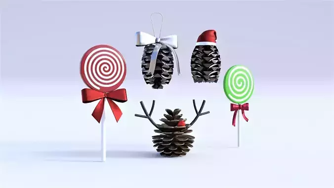 Pine Cone Lollipop Christmas