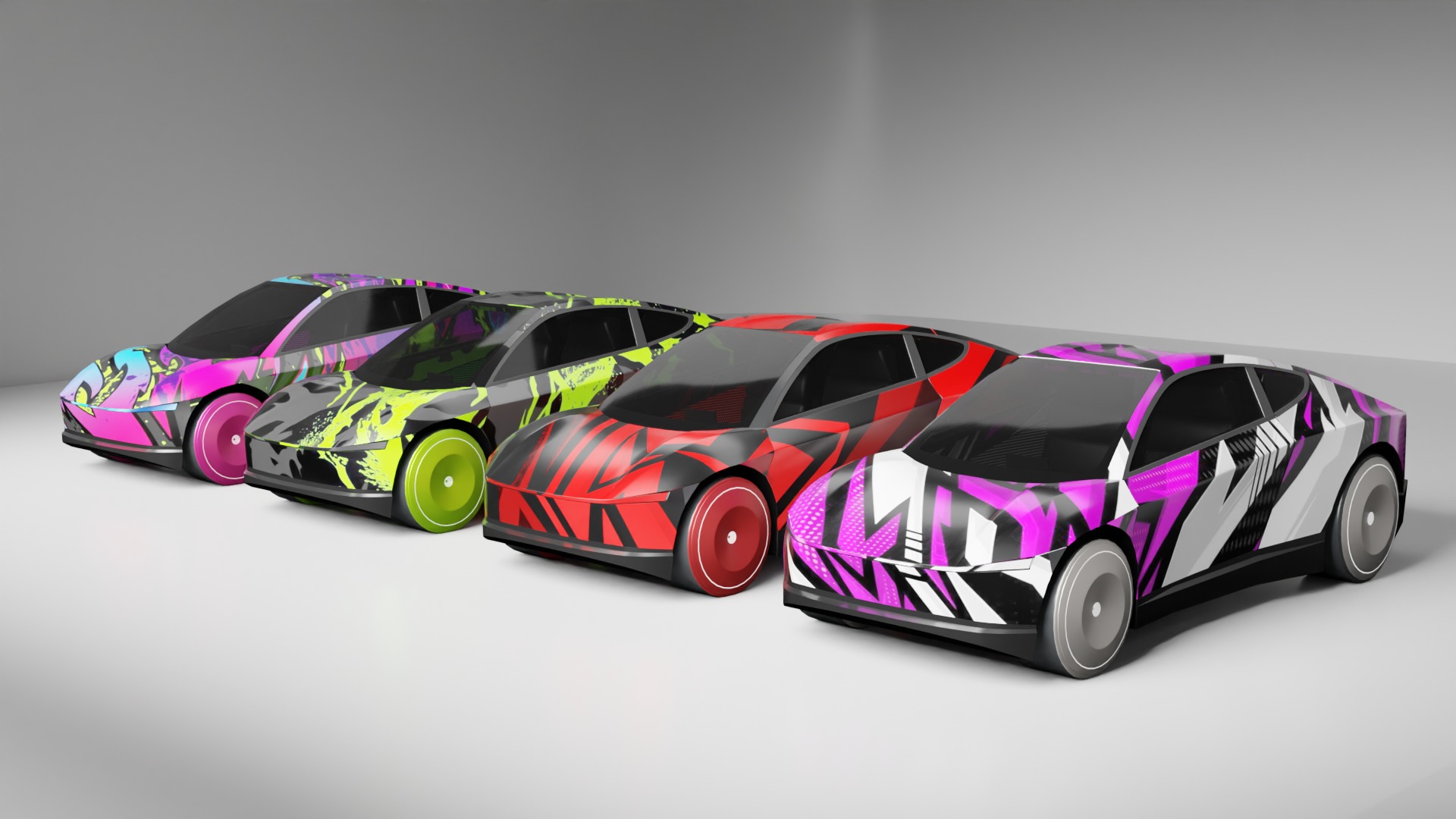 Tesla Cybercab Robotaxi 3D Model with interior Low-poly 3D model_1