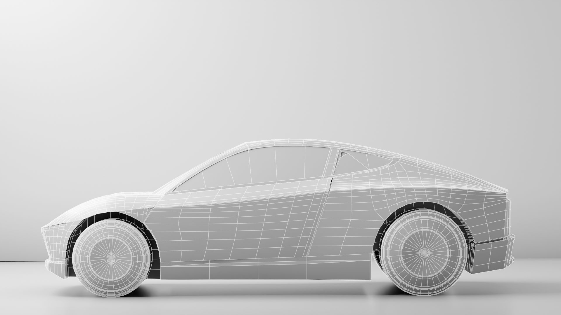 Tesla Cybercab Robotaxi 3D Model with interior Low-poly 3D model_31