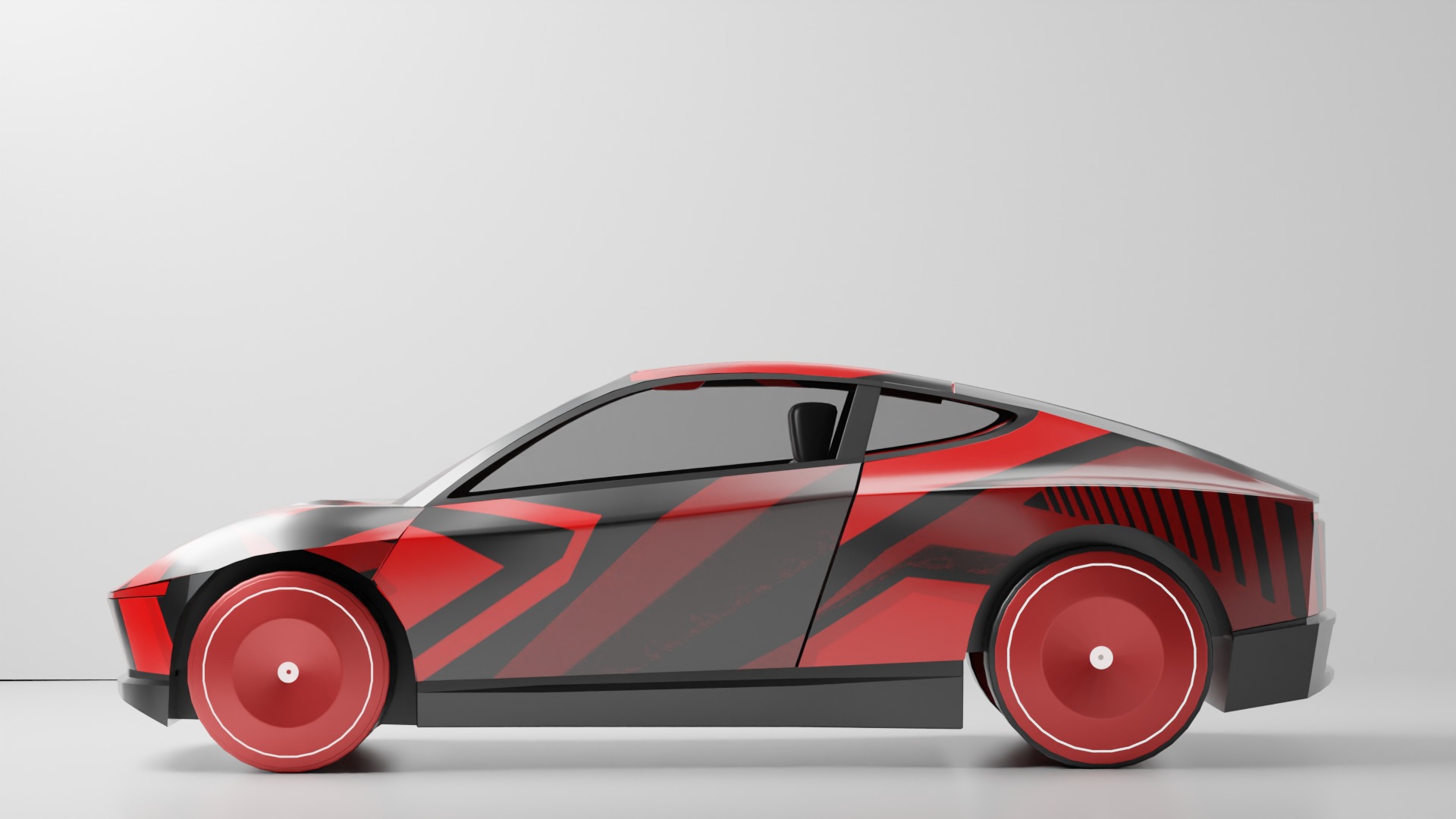 Tesla Cybercab Robotaxi 3D Model with interior Low-poly 3D model_10