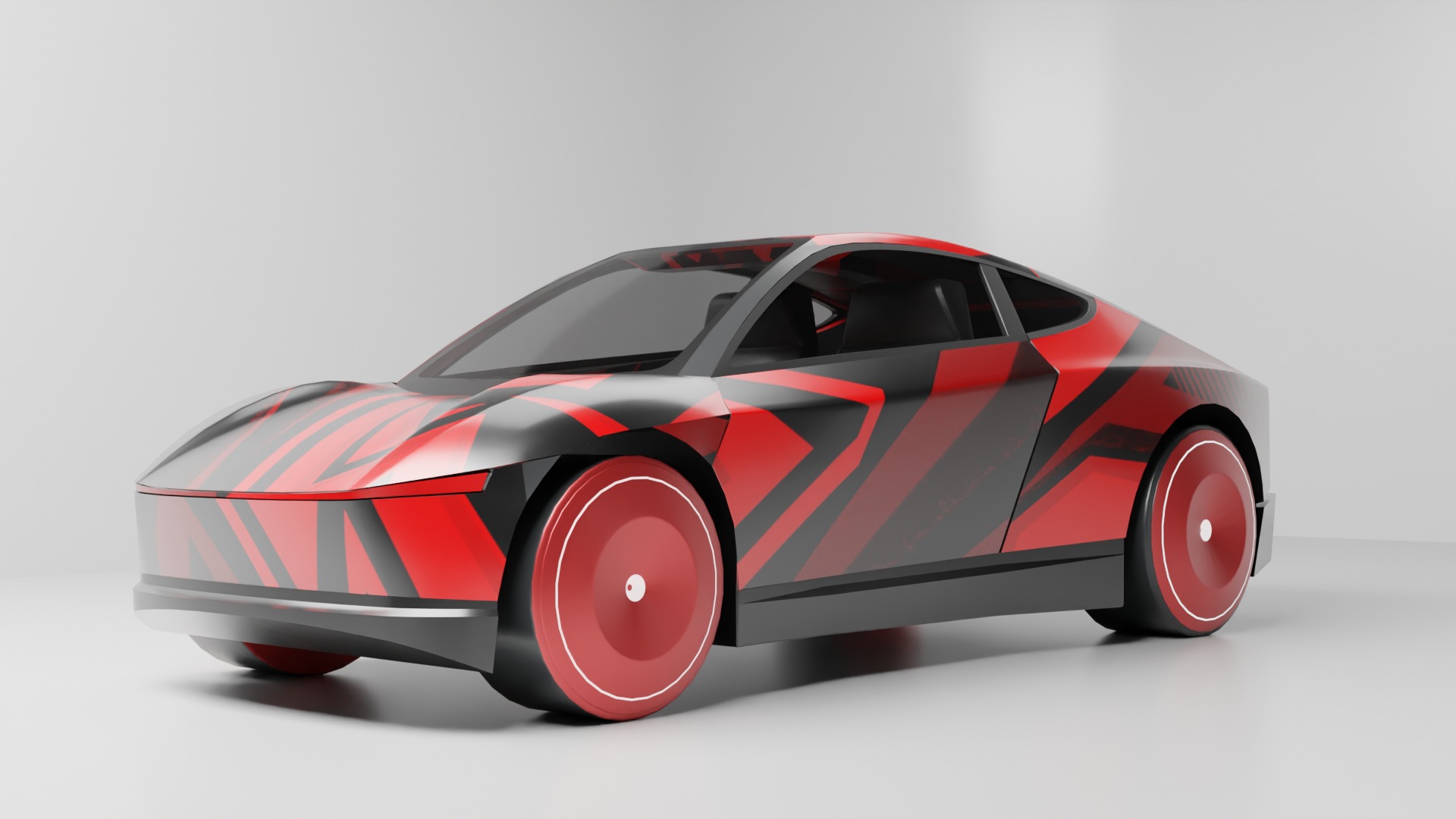 Tesla Cybercab Robotaxi 3D Model with interior Low-poly 3D model_6