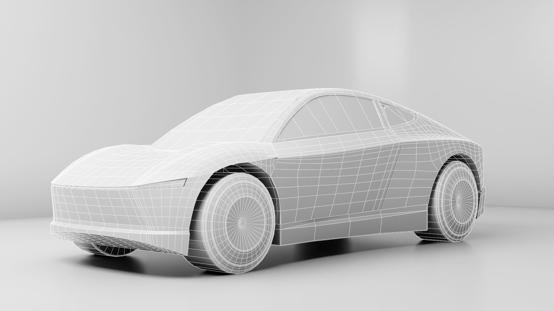 Tesla Cybercab Robotaxi 3D Model with interior Low-poly 3D model_29