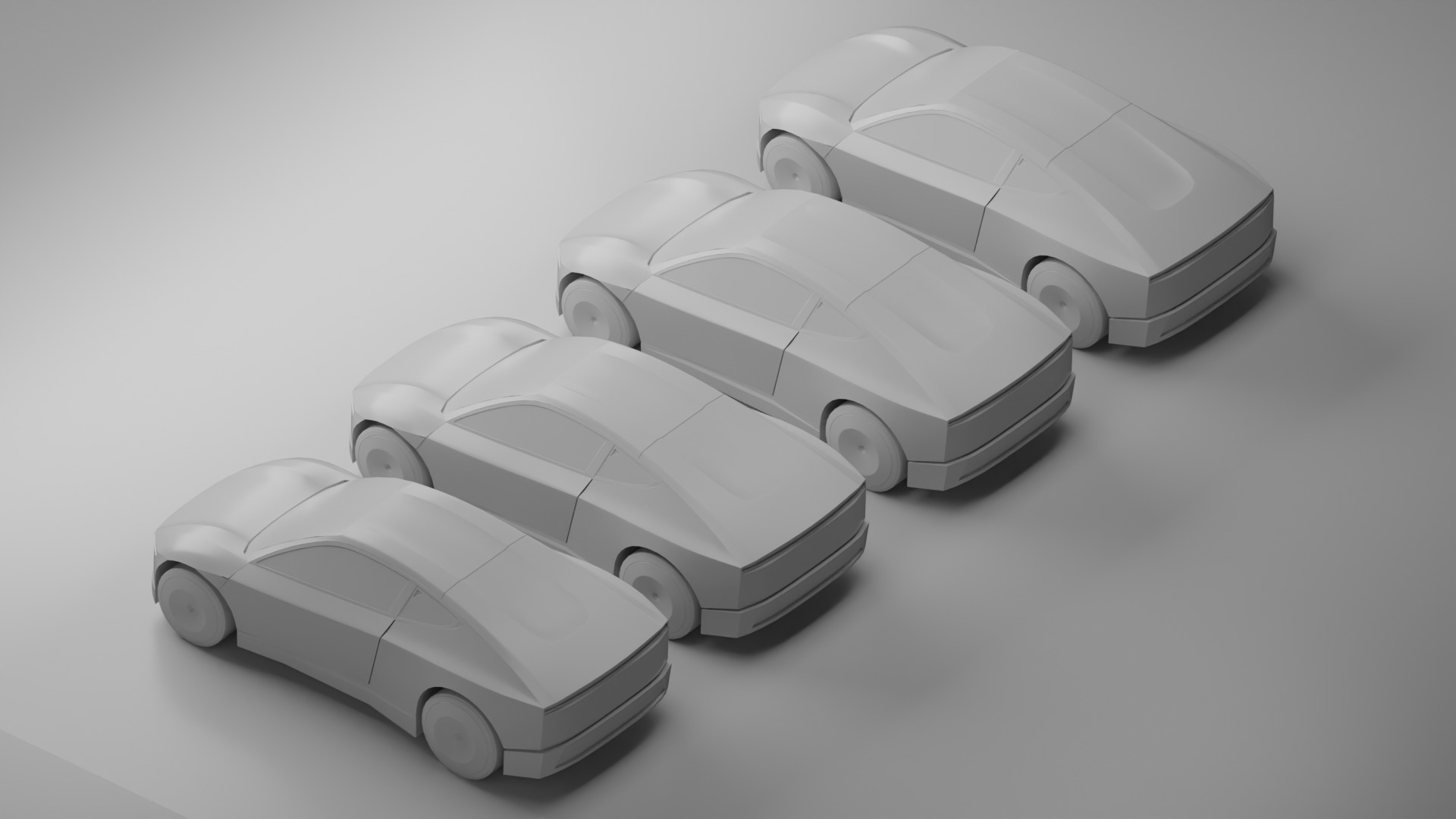 Tesla Cybercab Robotaxi 3D Model with interior Low-poly 3D model_3