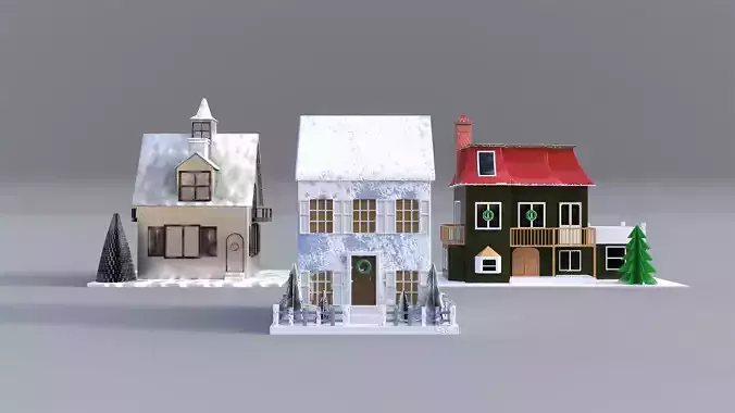 Putz House Christmas