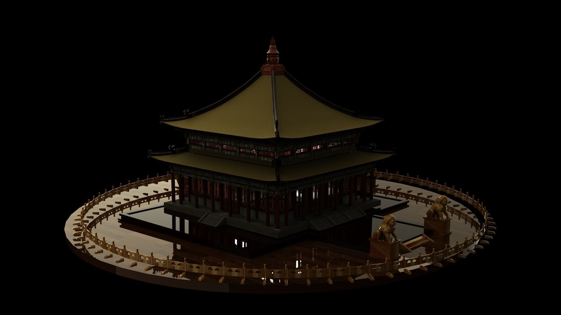 Chinese ancient house 3D model_2