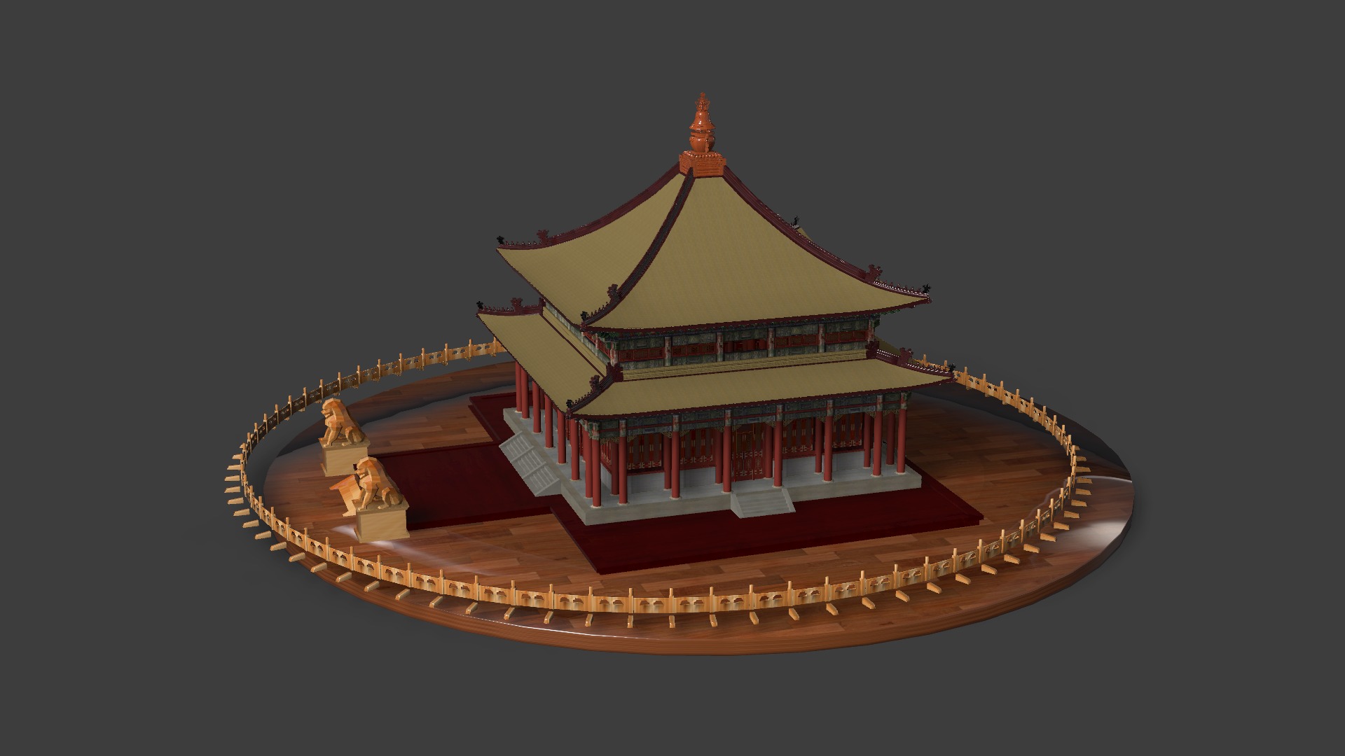 Chinese ancient house 3D model_7