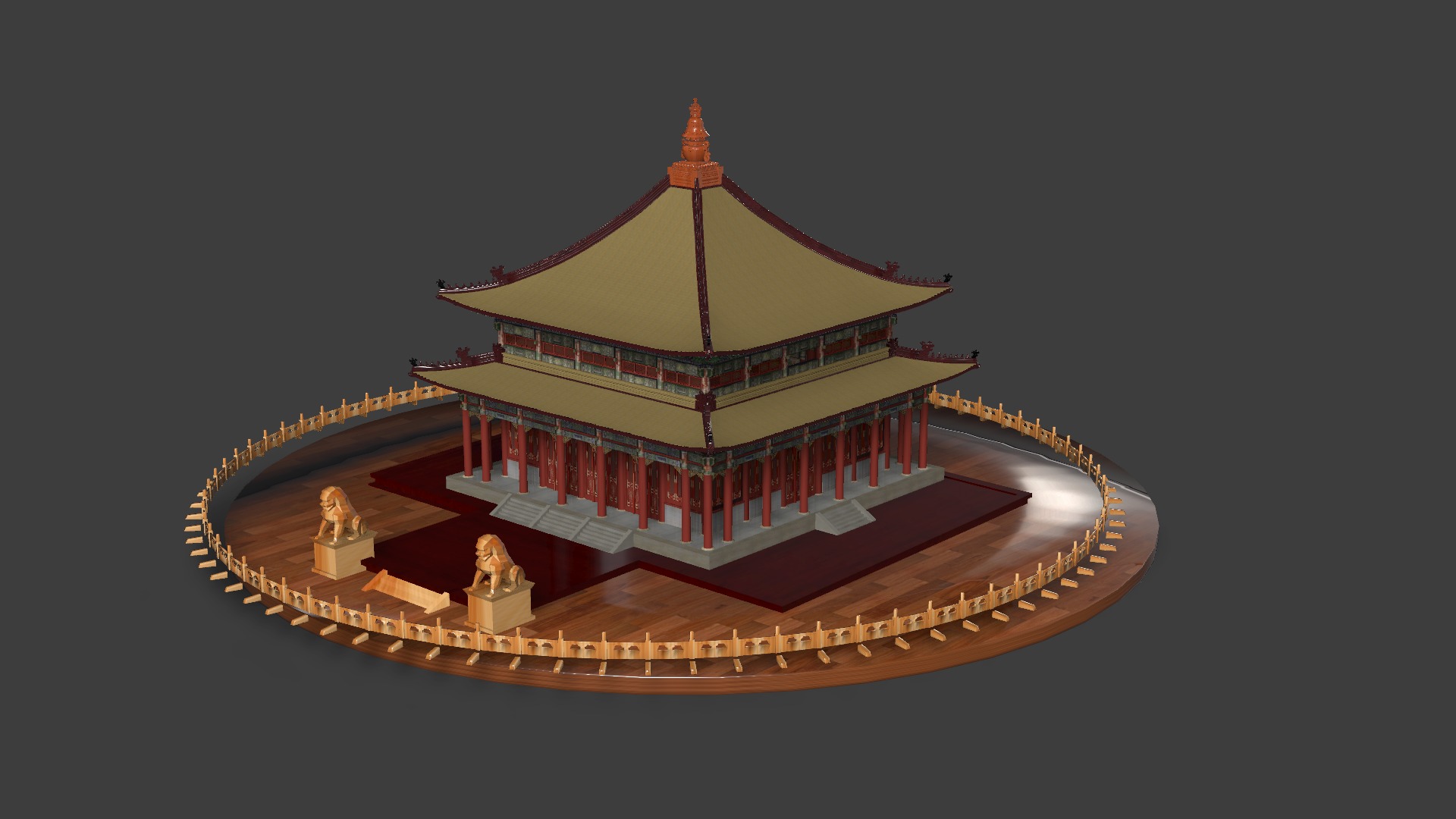 Chinese ancient house 3D model_3