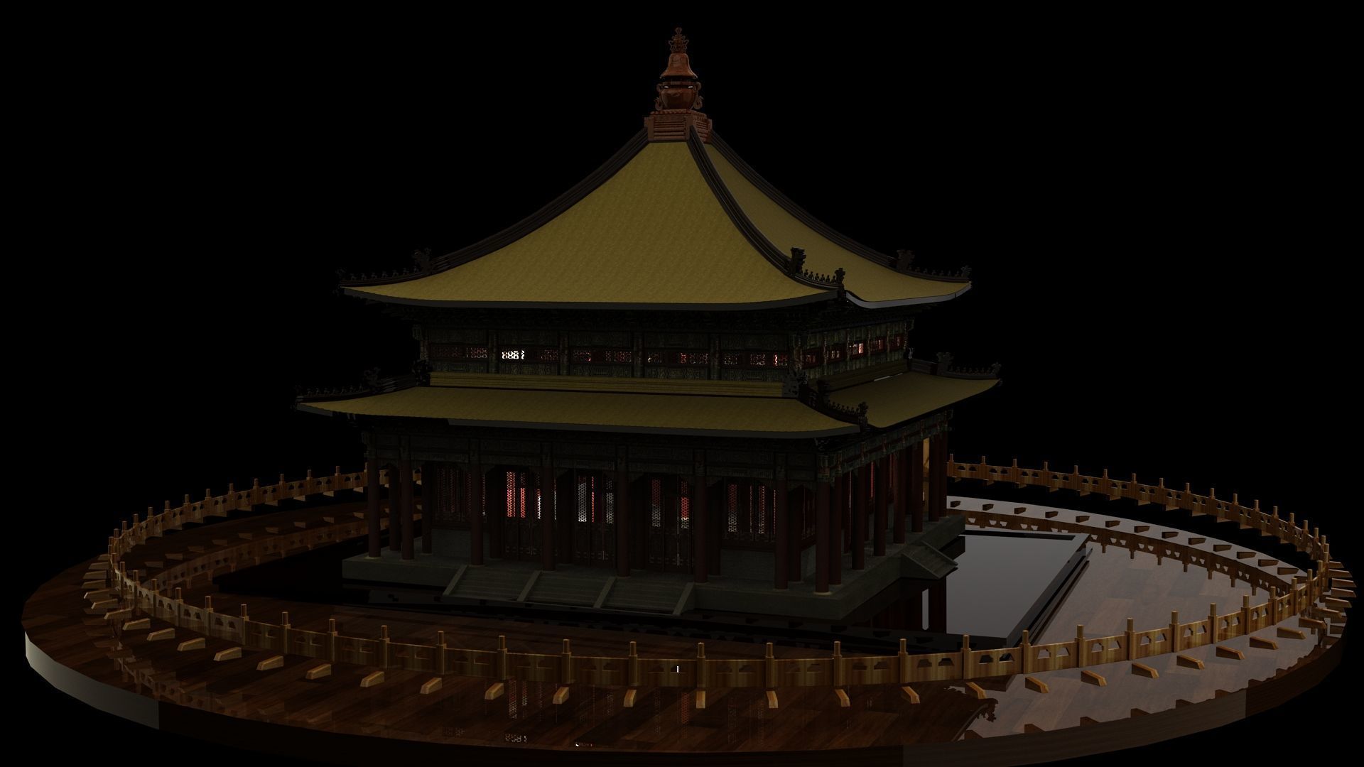 Chinese ancient house 3D model_8
