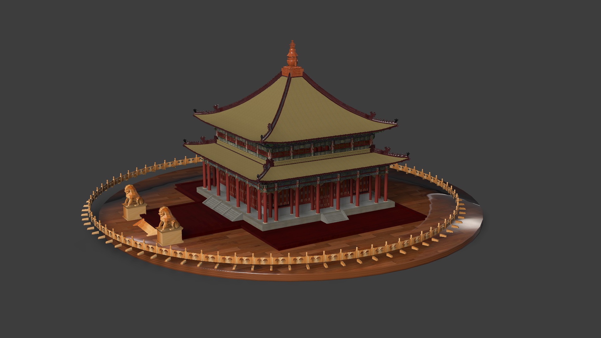 Chinese ancient house 3D model_5