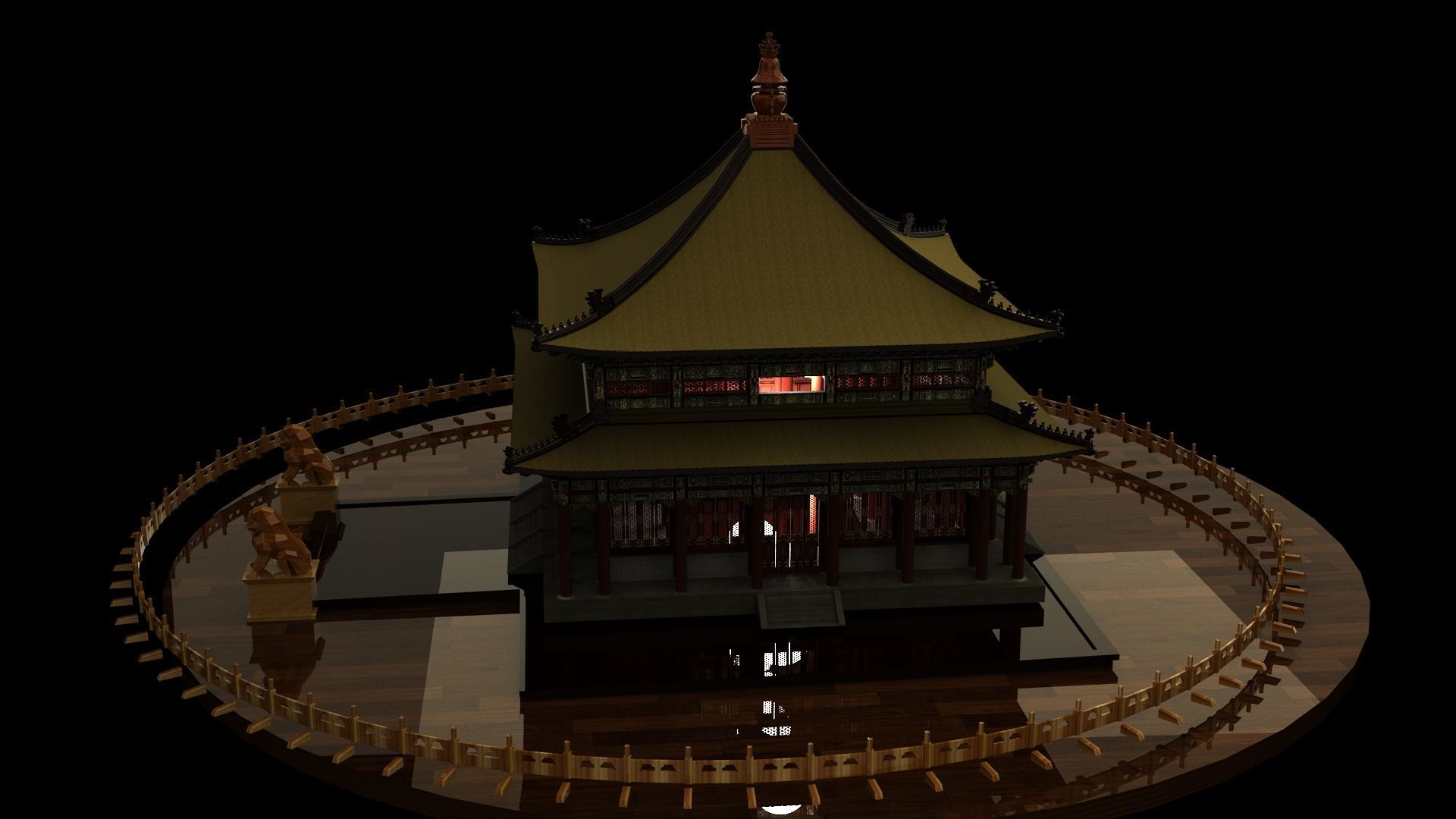 Chinese ancient house 3D model_6