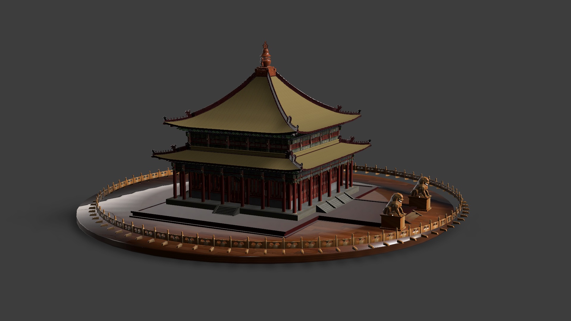 Chinese ancient house 3D model_10