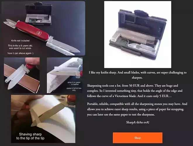 Razor sharp - sharpener for Victorinox knives 3D print model Razor sharp - sharpener for Victorinox knives 3D print model