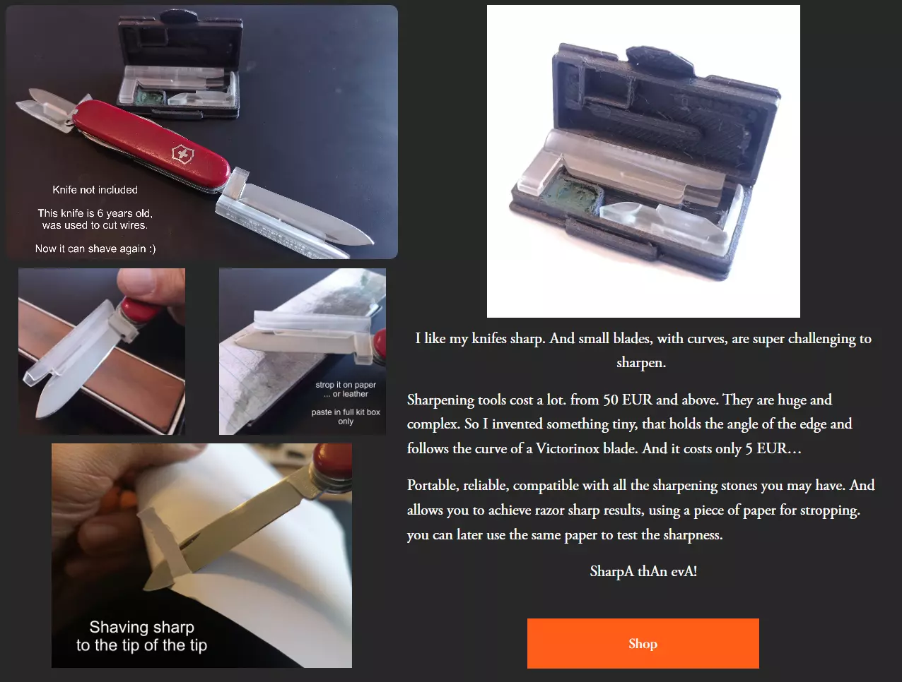 Razor sharp - sharpener for Victorinox knives 3D print model_0