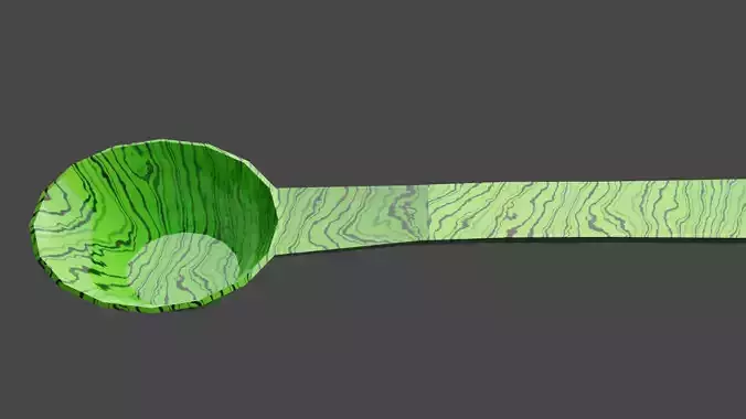 Plastic spoon with color looks like watermelon peel
