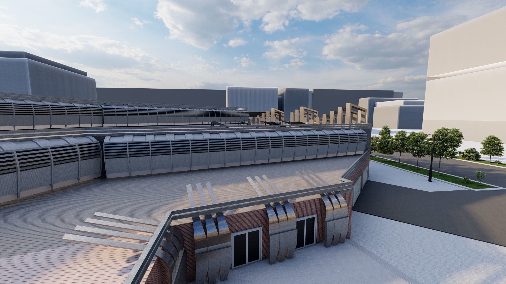 Futuristic Skyscraper-Building office-Modern office 3D model_2