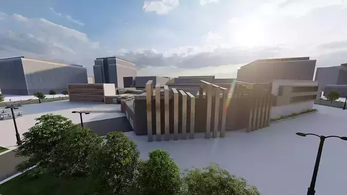 Futuristic Skyscraper-Building office-Modern office 3D model