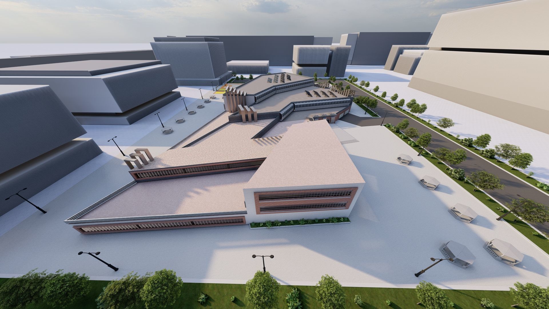 Futuristic Skyscraper-Building office-Modern office 3D model_23