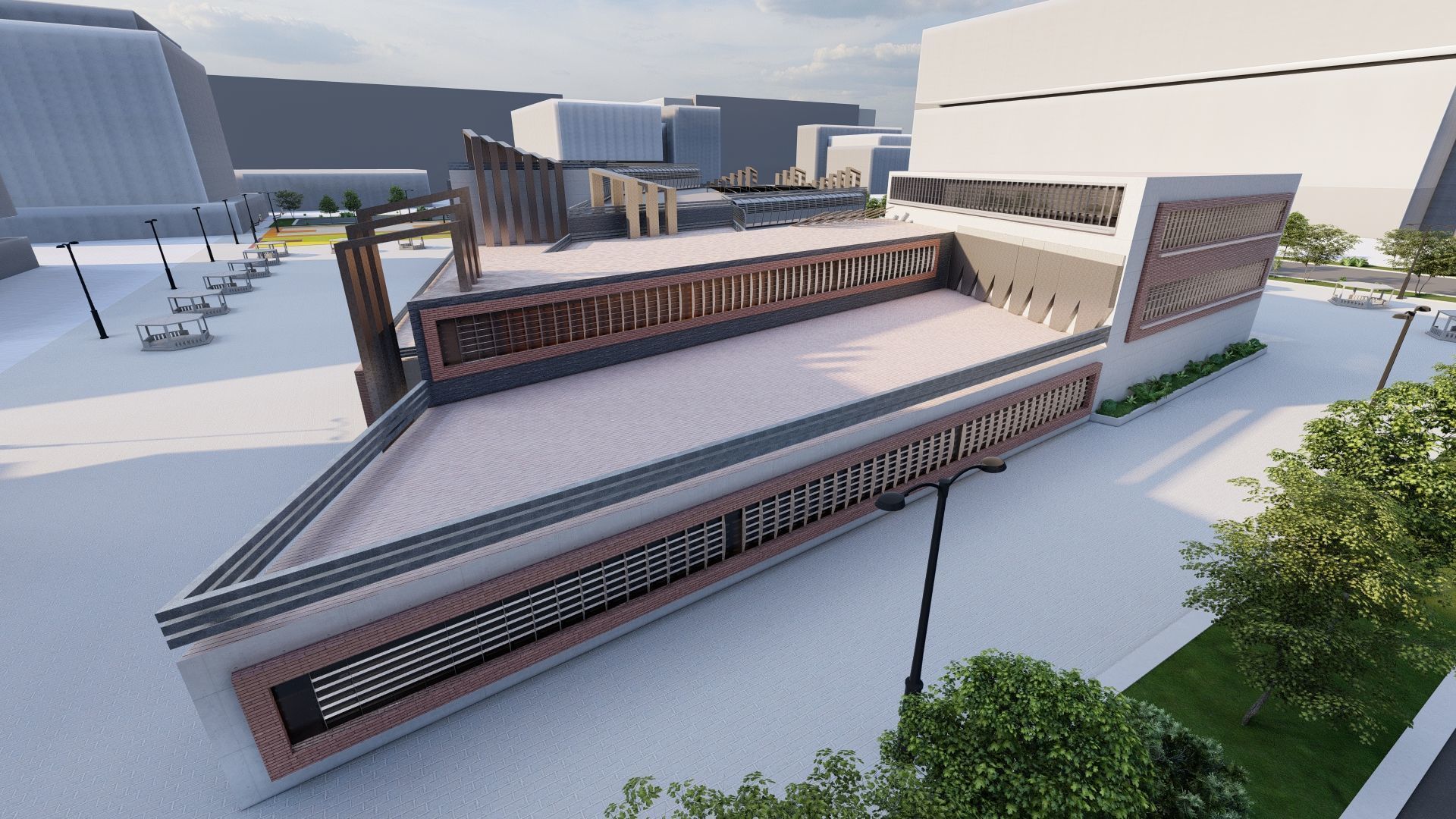 Futuristic Skyscraper-Building office-Modern office 3D model_40