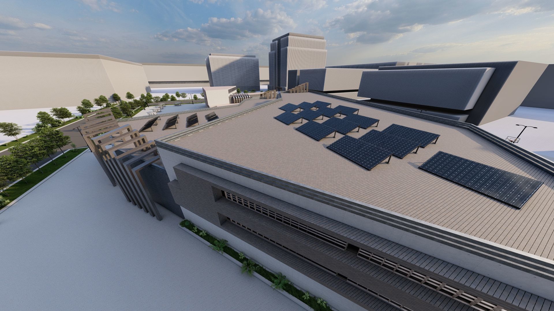 Futuristic Skyscraper-Building office-Modern office 3D model_17