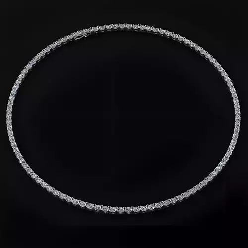 Tennis Oval Necklace 