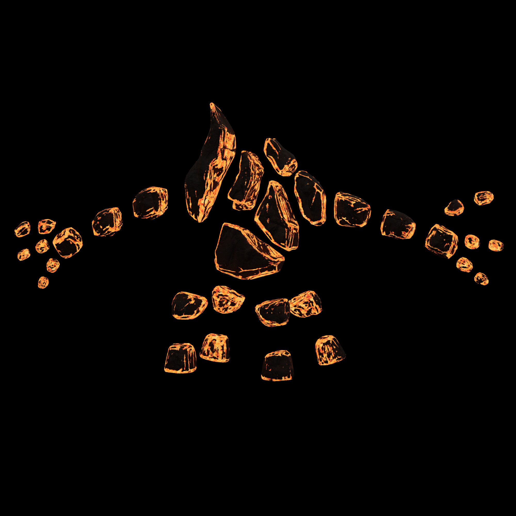 Lava Stone Four Legs Golem 3D model_17